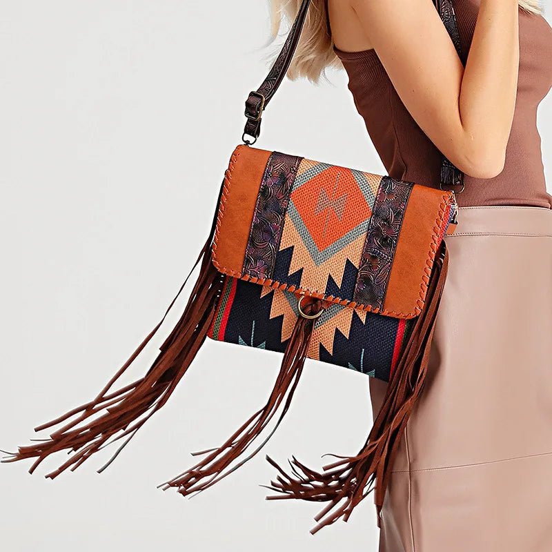 Navajo Spirit Fringe Shoulder Bag - Preston Peak