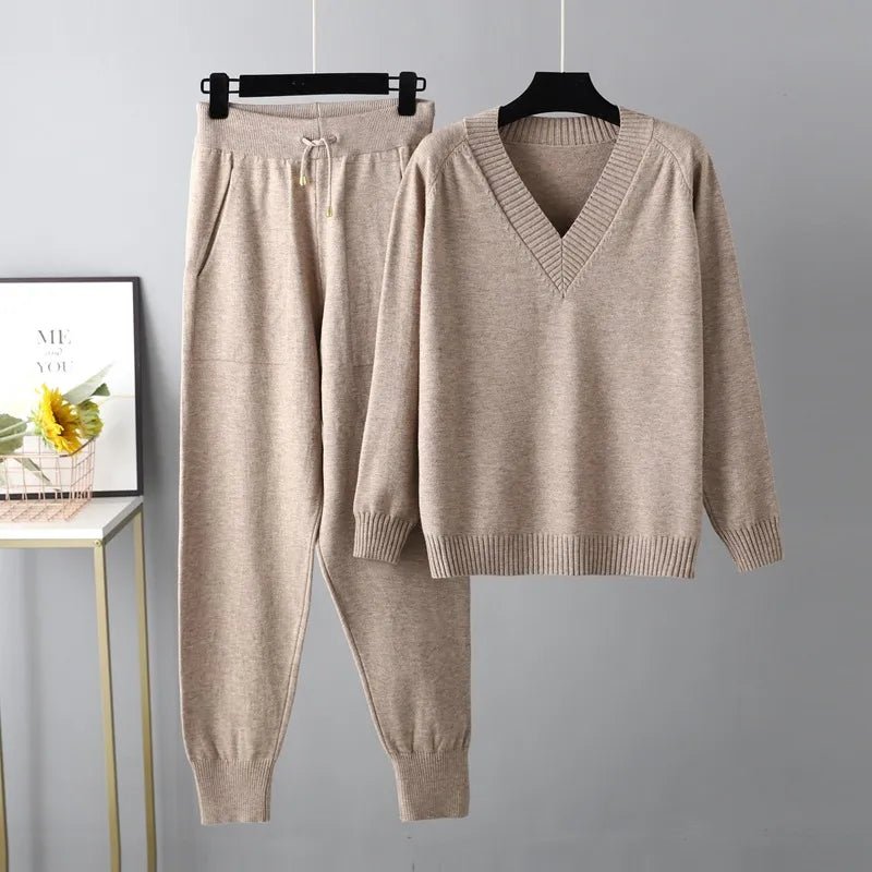 Toasty V Sweater and Knitted Pants Set - Preston Peak